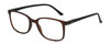 Profile View of Geoffrey Beene GBR012 Designer Single Vision Prescription Rx Eyeglasses in Matte Tortoise Havana Brown Gold Black Mens Oval Full Rim Acetate 53 mm