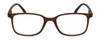 Front View of Geoffrey Beene GBR012 Designer Single Vision Prescription Rx Eyeglasses in Matte Tortoise Havana Brown Gold Black Mens Oval Full Rim Acetate 53 mm