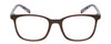 Front View of Lulu Guinness LR75 Designer Bi-Focal Prescription Rx Eyeglasses in Chocolate Brown Purple White Ladies Panthos Full Rim Acetate 50 mm