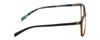 Side View of Lulu Guinness LR75 Designer Progressive Lens Blue Light Blocking Eyeglasses in Tortoise Havana Amber Brown Colorful Floral Ladies Panthos Full Rim Acetate 50 mm