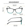 Lulu Guinness LR79 Womens Progressive Blue Light Glasses Black Teal Crystal 54mm