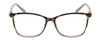 Front View of Lulu Guinness LR79 Designer Reading Eye Glasses with Custom Cut Powered Lenses in Tortoise Havana Blush Pink Crystal Fade Ladies Square Full Rim Acetate 54 mm