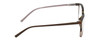 Side View of Lulu Guinness LR79 Designer Blue Light Blocking Eyeglasses in Tortoise Havana Blush Pink Crystal Fade Ladies Square Full Rim Acetate 54 mm
