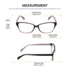 Lulu Guinness LR80 Cat Eye Blue Light Filter Glasses in Black Pink Crystal 53 mm