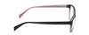 Side View of Lulu Guinness LR80 Designer Progressive Lens Blue Light Blocking Eyeglasses in Black Pink Crystal Fade Ladies Cat Eye Full Rim Acetate 53 mm