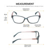 Lulu Guinness LR80 Cat Eye Progressive Blue Light Glasses Crystal Blue Pink 53mm