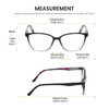Lulu Guinness LR81 Cat Eye Blue Light Glasses in Black Pink Crystal Floral 53 mm