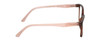 Side View of Lulu Guinness LR81 Designer Progressive Lens Blue Light Blocking Eyeglasses in Crystal Brown Pink Ladies Cat Eye Full Rim Acetate 53 mm