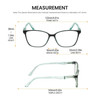 Lulu Guinness LR81 Women Cateye Glasses Black Teal Green Crystal 53mm Rx-BIFOCAL