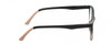 Side View of Lulu Guinness LR83 Designer Blue Light Blocking Eyeglasses in Black Blush Pink Crystal Fade Ladies Cat Eye Full Rim Acetate 53 mm