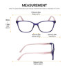 Lulu Guinness LR83 Womens Cat Eye Blue Light Glasses in Purple Pink Crystal 53mm