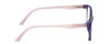 Side View of Lulu Guinness LR83 Designer Progressive Lens Blue Light Blocking Eyeglasses in Purple Pink Crystal Ladies Cat Eye Full Rim Acetate 53 mm