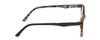 Side View of Lulu Guinness LR83 Designer Progressive Lens Blue Light Blocking Eyeglasses in Tortoise Havana Blush Pink Crystal Fade Floral Ladies Cat Eye Full Rim Acetate 53 mm