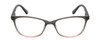 Front View of Lulu Guinness LR84 Designer Single Vision Prescription Rx Eyeglasses in Grey Blush Pink Crystal Fade Ladies Cat Eye Full Rim Acetate 53 mm