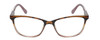 Front View of Lulu Guinness LR84 Designer Single Vision Prescription Rx Eyeglasses in Tortoise Havana Blush Pink Crystal Fade Ladies Cat Eye Full Rim Acetate 53 mm