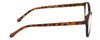 Side View of Elle EL15557R Designer Blue Light Blocking Eyeglasses in Gloss Tortoise Havana Brown Spot Ladies Panthos Full Rim Acetate 49 mm