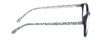 Side View of Elle EL15557R Designer Blue Light Blocking Eyeglasses in Crystal Navy Blue Modern Art Pink Ladies Panthos Full Rim Acetate 49 mm