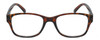 Front View of Elle EL15558R Designer Reading Eye Glasses with Custom Cut Powered Lenses in Gloss Tortoise Havana Brown Spot Ladies Oval Full Rim Acetate 51 mm