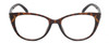 Front View of Elle EL15559R Designer Progressive Lens Prescription Rx Eyeglasses in Gloss Tortoise Havana Brown Spot Ladies Cat Eye Full Rim Acetate 52 mm
