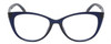 Front View of Elle EL15559R Designer Progressive Lens Prescription Rx Eyeglasses in Navy Blue Modern Art Pink Green Purple Ladies Cat Eye Full Rim Acetate 52 mm
