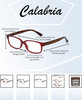 Dimensions View of Elle EL15581R Designer Single Vision Prescription Rx Eyeglasses in Red Crystal Tortoise Havana Brown Spot Ladies Rectangular Full Rim Acetate 52 mm