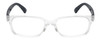Front View of Elle EL15581R Designer Progressive Lens Prescription Rx Eyeglasses in Crystal Clear Blue Diamond Ladies Rectangular Full Rim Acetate 52 mm