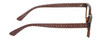 Side View of Elle EL15581R Designer Progressive Lens Prescription Rx Eyeglasses in Crystal Brown White Diamond Ladies Rectangular Full Rim Acetate 52 mm