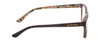 Side View of Isaac Mizrahi IM31267R Designer Reading Eye Glasses with Custom Cut Powered Lenses in Brown Tortoise Spot Crystal Floral Yellow Ladies Panthos Full Rim Acetate 53 mm