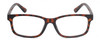 Front View of Isaac Mizrahi IM31268R Designer Single Vision Prescription Rx Eyeglasses in Tortoise Crystal Brown Spot Ladies Rectangular Full Rim Acetate 51 mm