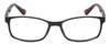 Front View of Isaac Mizrahi IM31275R Designer Progressive Lens Prescription Rx Eyeglasses in Gloss Black Tortoise Havana Ladies Oval Full Rim Acetate 55 mm