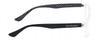 Side View of Isaac Mizrahi Womens Reading Glasses in Clear Crystal Black White Polka Dot 55mm