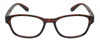 Front View of Isaac Mizrahi IM31276R Designer Single Vision Prescription Rx Eyeglasses in Crystal Tortoise Havana Brown Ladies Oval Full Rim Acetate 51 mm