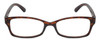 Front View of Isaac Mizrahi IM31298R Designer Reading Eye Glasses with Custom Cut Powered Lenses in Crystal Tortoise Havana Brown Gold Spot Ladies Butterfly Full Rim Acetate 51 mm