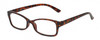 Profile View of Isaac Mizrahi IM31298R Designer Bi-Focal Prescription Rx Eyeglasses in Crystal Tortoise Havana Brown Gold Spot Ladies Butterfly Full Rim Acetate 51 mm