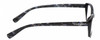 Side View of Isaac Mizrahi IM31300R Designer Blue Light Blocking Eyeglasses in Gloss Black Floral Purple Ladies Cat Eye Full Rim Acetate 51 mm