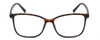 Front View of Isaac Mizrahi IM31322R Designer Bi-Focal Prescription Rx Eyeglasses in Crystal Tortoise Havana Brown Gold Ladies Square Full Rim Acetate 54 mm