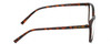 Side View of Isaac Mizrahi IM31322R Designer Progressive Lens Blue Light Blocking Eyeglasses in Crystal Tortoise Havana Brown Gold Ladies Square Full Rim Acetate 54 mm