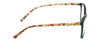 Side View of Isaac Mizrahi IM31322R Designer Progressive Lens Blue Light Blocking Eyeglasses in Green Floral Yellow Red Ladies Square Full Rim Acetate 54 mm