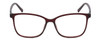 Front View of Isaac Mizrahi IM31322R Designer Bi-Focal Prescription Rx Eyeglasses in Crystal Red Floral Berry Purple Ladies Square Full Rim Acetate 54 mm