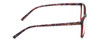 Side View of Isaac Mizrahi IM31322R Designer Progressive Lens Blue Light Blocking Eyeglasses in Crystal Red Floral Berry Purple Ladies Square Full Rim Acetate 54 mm