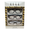 Profile View of Elle 3 PACK Gift Box Women Reading Glasses Black,Plum Purple,Crystal Brown +2.50