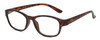 Profile View of Isaac Mizrahi Womens Designer Reading Glasses Crystal Tortoise Havana Brown 51mm