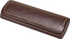Feducci MOZART Executive Hard Eyeglass Case (Medium) Tailored Padded Syn.Leather in Brown