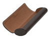 Feducci MOZART Executive Hard Eyeglass Case (Medium) Tailored Padded Syn.Leather in Brown