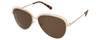 Profile View of Polaroid 4103/S Women's Sunglasses in Gold Tortoise Havana/Polarized Brown 58 mm