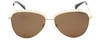 Front View of Polaroid 4103/S Women's Sunglasses in Gold Tortoise Havana/Polarized Brown 58 mm