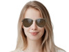 Side View of Polaroid 4103/S Women's Sunglasses in Gold Tortoise Havana/Polarized Brown 58 mm