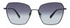 Front View of Rag&Bone 1034 Unisex Hexagonal Designer Sunglasses Black/Dark Grey Gradient 58mm