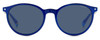 Front View of Polaroid PLD-6137/CS Unisex Round Designer Reading Glasses Navy Royal Blue 52 mm