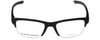 Front View of Under Armour UA-5001/G Men's Semi-Rimless Reading Glasses Black Slate Grey 53 mm